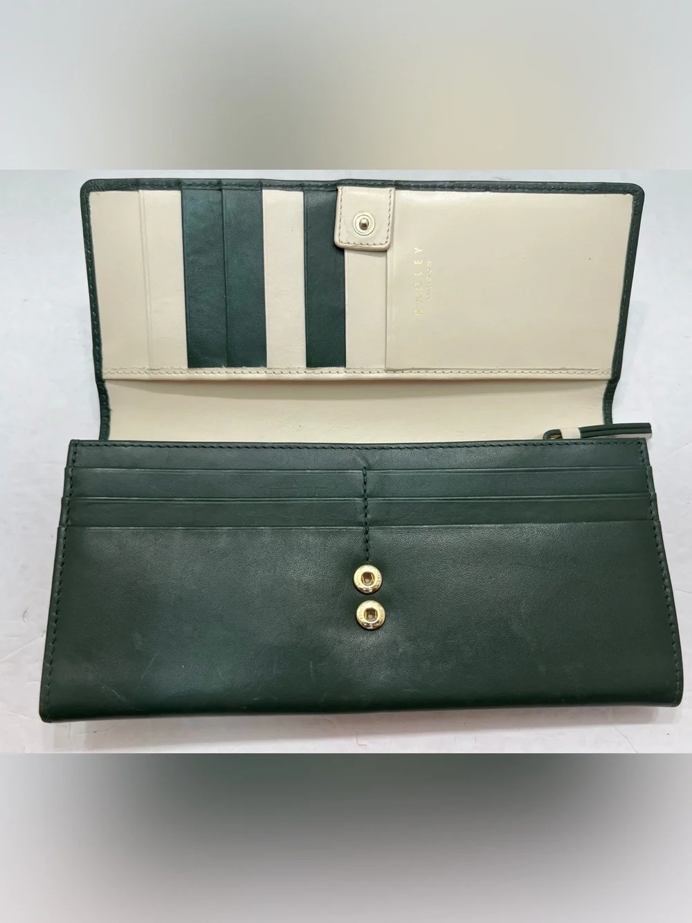Radley London 'The Fox and Hound' Large Leather Flapover Wallet - Seaweed Green